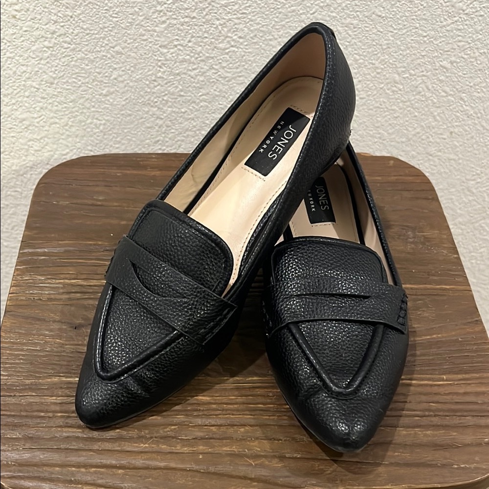 Jones New York Black Leather Loafers Flats